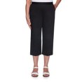 thumbnail image 1 of Alfred Dunner Womens Petite Twill Buttoned Hem Capri Pant, 1 of 5