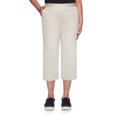 thumbnail image 1 of Alfred Dunner Womens Petite Twill Buttoned Hem Capri Pant, 1 of 5