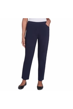 Womens Petites High Rise Slimming Straight Leg Pants