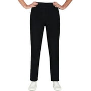 ALFRED DUNNER Womens Petite Super Stretch Mid- Rise Average Length Pant