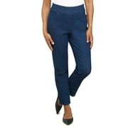 Alfred Dunner Womens Petite Super Stretch Mid- Rise Short Length Pant