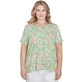thumbnail image 1 of Alfred Dunner Womens Plus-Size Abstract Scroll Crew Neck Top, 1 of 4