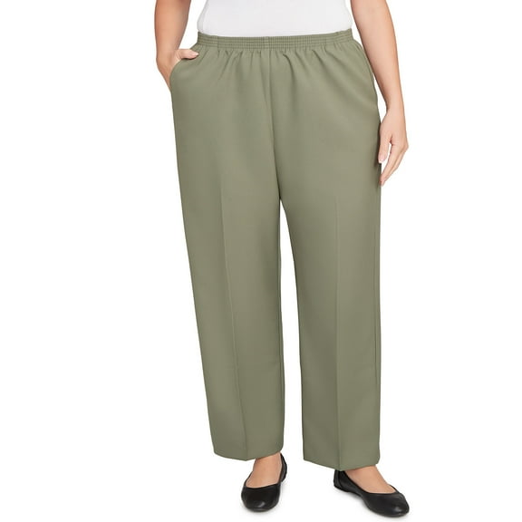 Alfred Dunner Womens Plus-Size All Around Elastic Poly Accord Pant