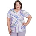 thumbnail image 1 of Alfred Dunner Womens Plus-Size Brushstroke Stained Glass Tee, 1 of 4