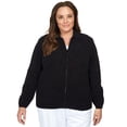 thumbnail image 1 of Alfred Dunner Womens Plus-Size Chenille Metallic Zip Front Cardigan, 1 of 6