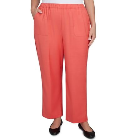 Alfred Dunner Womens Plus-Size Classic Balanced Side Pocket Short Length Pants