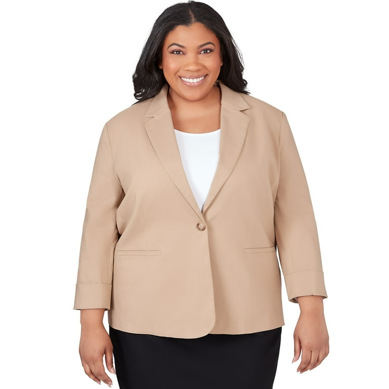 Alfred Dunner Womens Plus-Size Classic Fit Jacket