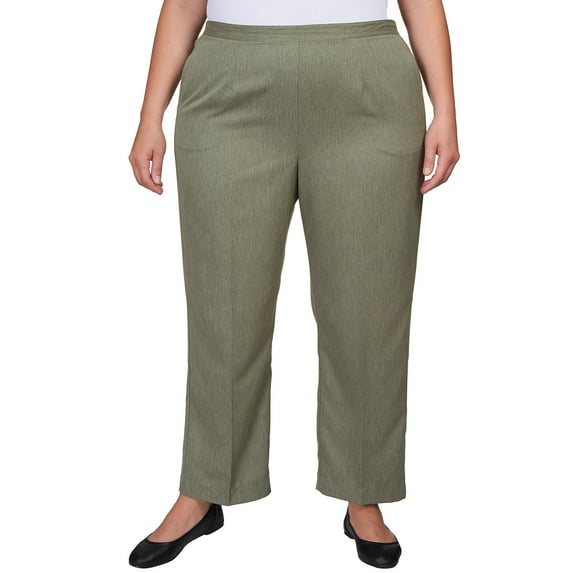 Alfred Dunner Womens Plus-Size Classic Fit Pull On Short Length Pant