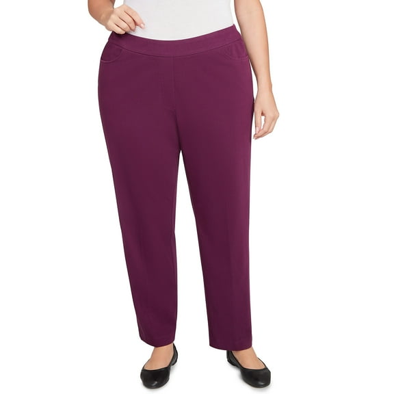 Alfred Dunner Womens Plus-Size Fitted Twill Medium Length Pant