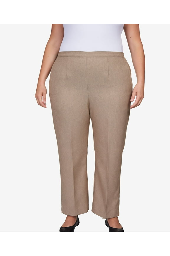 Womens Plus-Size Herringbone Short Length Pant