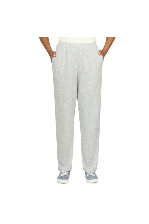 Womens Plus-Size Knit Straight Leg Average Length Pant
