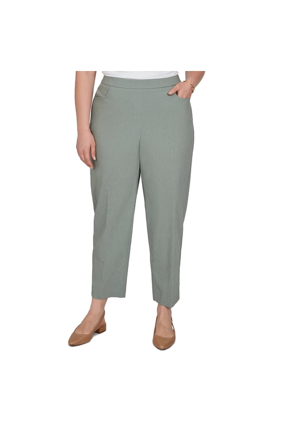 Womens Plus-Size Millennium Flat Front Short Length Pant