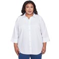 thumbnail image 1 of Alfred Dunner Womens Plus-Size Pearl Studded Button Down Top, 1 of 4