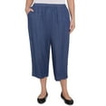 thumbnail image 1 of Alfred Dunner Womens Plus-Size Relaxed Button Tab Capri, 1 of 4