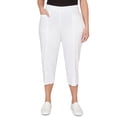 thumbnail image 1 of Alfred Dunner Womens Plus-Size Relaxed Flat Front Patch Pocket Capri, 1 of 4