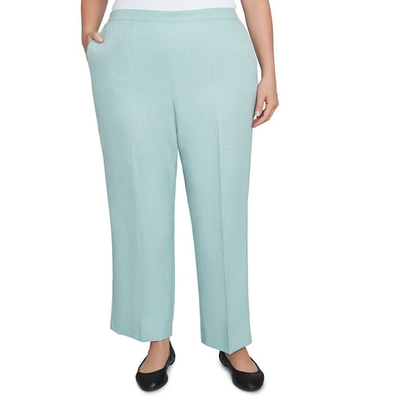 Alfred Dunner Womens Plus-Size Relaxed Linen Short Length Pant