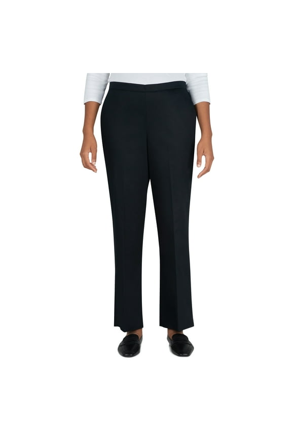 Womens Plus-Size Sateen Mid-Rise Straight Leg Average Length Pant