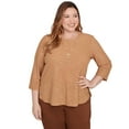 thumbnail image 1 of Alfred Dunner Womens Plus-Size Shimmer Animal Jacquard Top With Necklace, 1 of 4