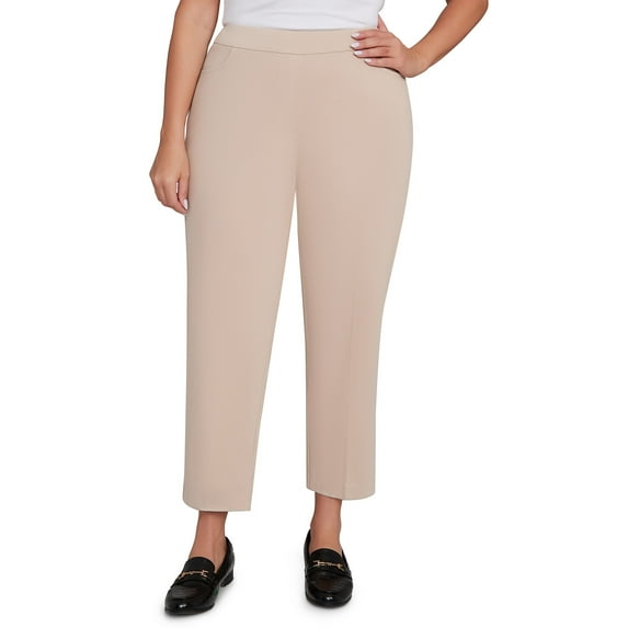 Alfred Dunner Womens Plus-Size Side Seam Pocket Average Length Twill Pant