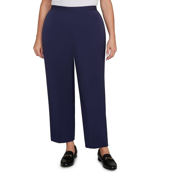 Alfred Dunner Womens Plus-Size Side Seam Pocket Short Length Twill Pant