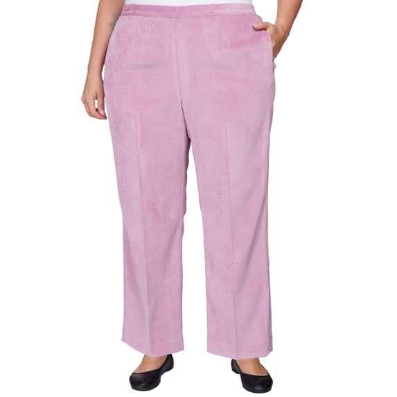 Alfred Dunner Womens Plus-Size Sleek Corduroy Short Length Pant