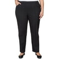 thumbnail image 1 of Alfred Dunner Womens Plus-Size Slim Fit Pinstripe Short Length Pant, 1 of 6