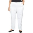 thumbnail image 1 of Alfred Dunner Womens Plus-Size Soft Twill Mid-Rise Regular Fit Straight Leg Casual Pant, 1 of 6