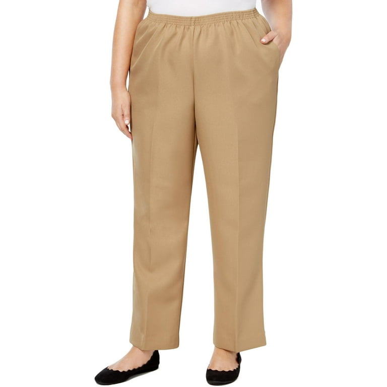 Alfred Dunner Womens Plus Office Wear Professional Casual Pants