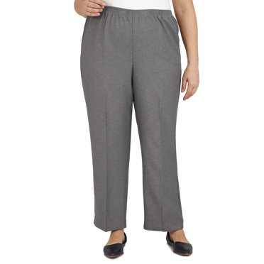 Women's Plus-Size Pull-On Stretch Woven Pants, Available in Regular and ...