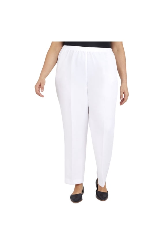 Womens Plus-Size Solid Short Length Pant