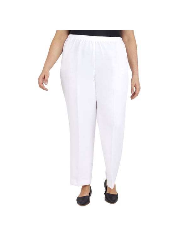 Womens Plus-Size Solid Short Length Pant