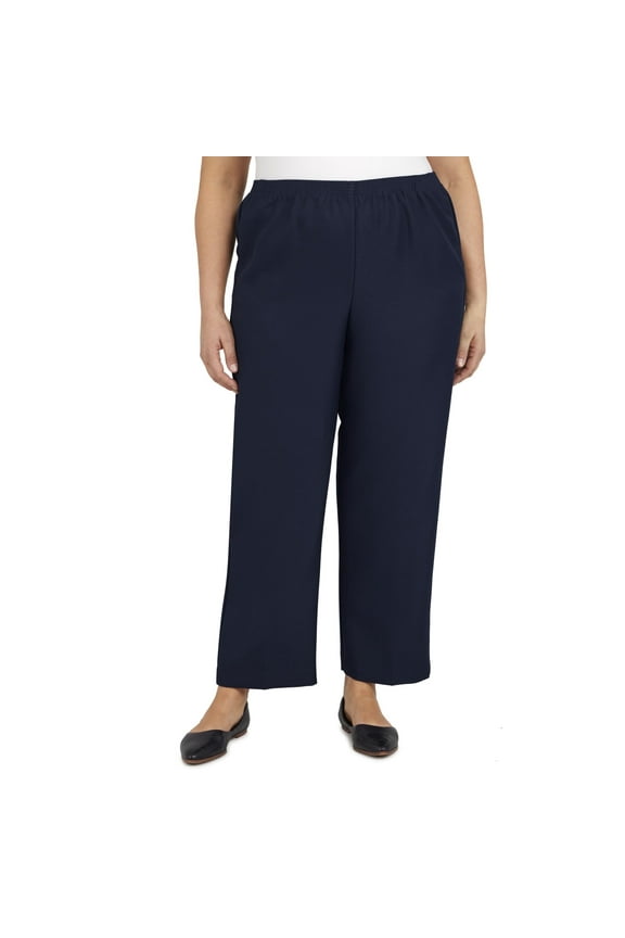 Womens Plus-Size Elastic Waist Short Length Pant