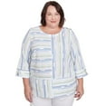 thumbnail image 1 of Alfred Dunner Womens Plus-Size Spliced Textured Jacquard Top, 1 of 4