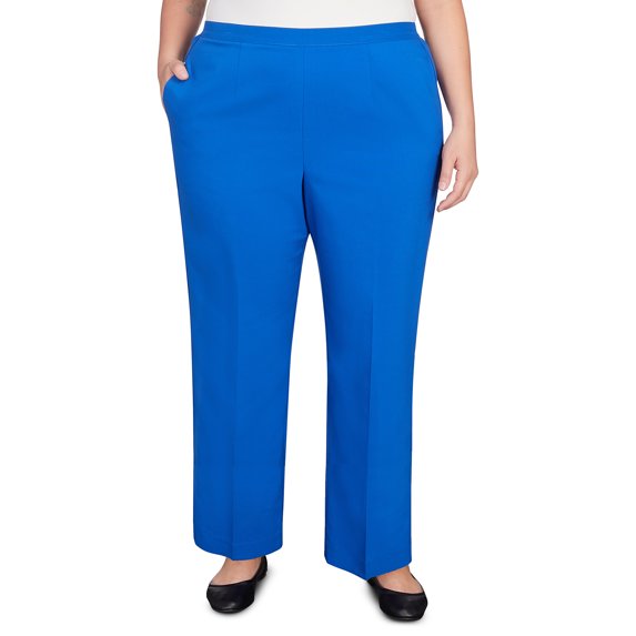 Alfred Dunner Womens Plus-Size Stretch Waist Average Length Pant