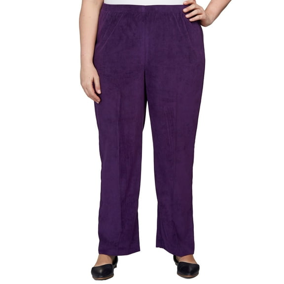 Alfred Dunner Womens Plus-Size Stretch Waist Corduroy Average Length Pant