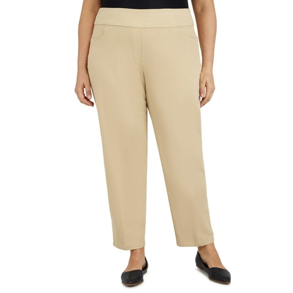 Alfred Dunner Womens Plus-Size  Super Stretch Mid- Rise Short Length Pant