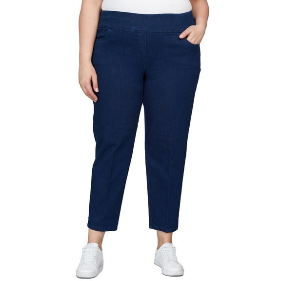 Alfred Dunner Womens Plus-Size  Super Stretch Mid- Rise Short Length Pant