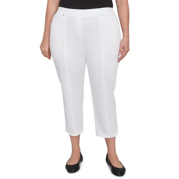 Alfred Dunner Womens Plus-Size Tailored Tulip Hem Capri Pants