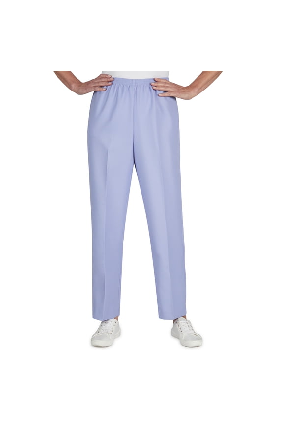 Womens Plus-Size Texture Straight-Leg Average Length Pant