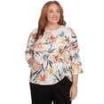 thumbnail image 1 of Alfred Dunner Womens Plus-Size Watercolor Floral Crewneck Top, 1 of 4