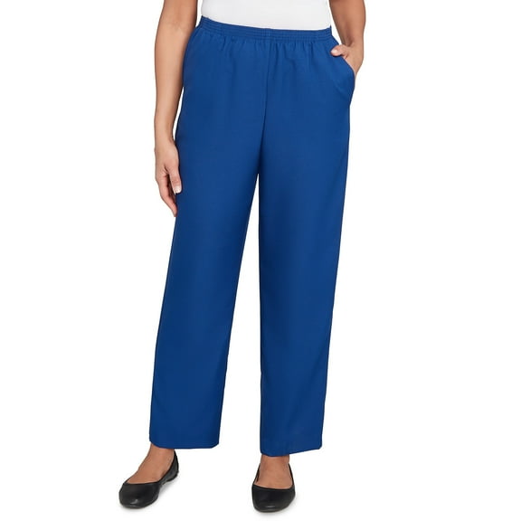 Alfred Dunner Womens Poly Accord Short Length Pant