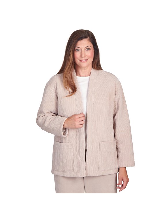 Womens Quilted Chenille Corduroy Jacket