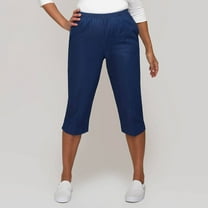 Alfred Dunner Womens Relaxed Fit Denim Capri