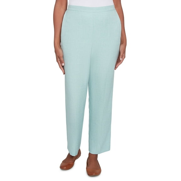 Alfred Dunner Womens Relaxed Linen Medium Length Pant