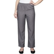 Alfred Dunner Womens Solid Medium Pant