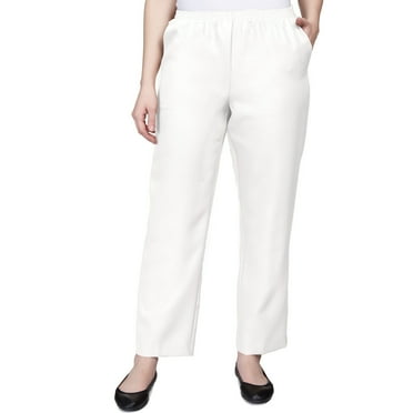 Alfred Dunner Womens Elastic Waist Short Length Pant