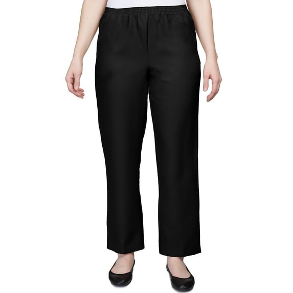 Alfred Dunner Womens Elastic Waist Short Length Pant