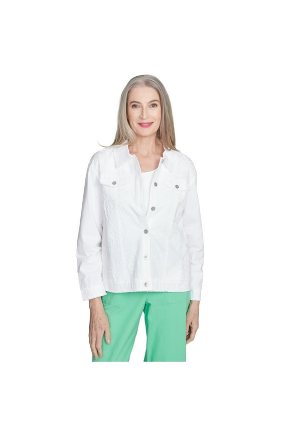 Womens Soutache Fringe Trim Jacket