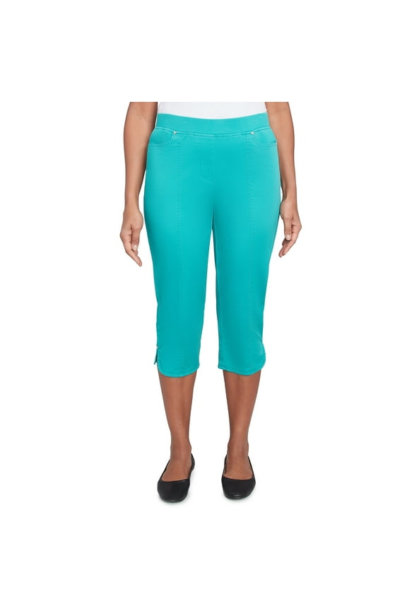 Womens Tailored Tulip Hem Capri Pants