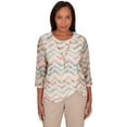 thumbnail image 1 of Alfred Dunner Womens  Textured Chevron Top With Twisted Detail, 1 of 6